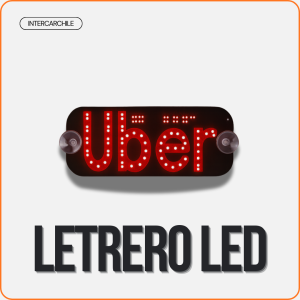 LETRERO UBER LED ROJO