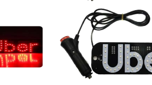 LETRERO UBER LED ROJO